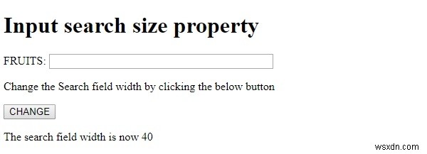 HTML DOM Input Search の size プロパティとは?取得・設定方法を実例付きで解説