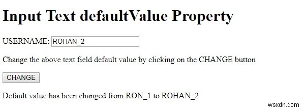 HTML DOM Input Text defaultValue プロパティの使い方を解説