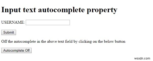 HTML DOM Input Text autocomplete（オートコンプリート）プロパティの使い方