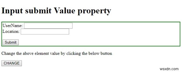 HTML DOMのInput Submit valueプロパティとは?構文と使い方を実例で解説