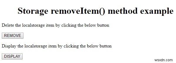 HTML DOM Storage の removeItem() メソッドとは？構文と使い方を解説