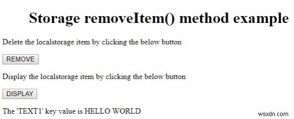 HTML DOM Storage の removeItem() メソッドとは？構文と使い方を解説
