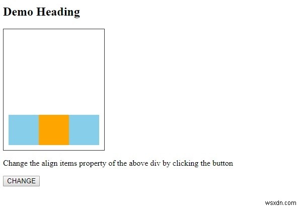 HTML DOMのStyle alignItemsプロパティとは?構文・値・使い方を解説
