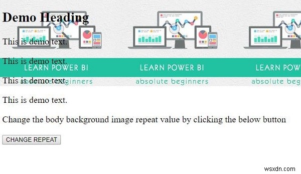 HTML DOMのbackgroundRepeatプロパティとは?使い方とサンプルコードを解説