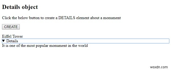 HTML DOM Detailsオブジェクトの使い方をサンプルコード付きで解説