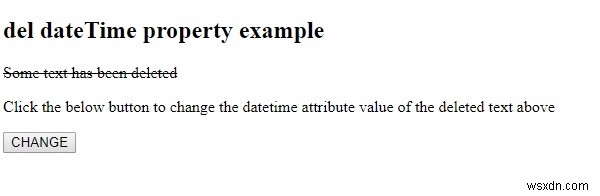 HTML DOMのdel dateTimeプロパティとは?使い方とサンプルコードを徹底解説