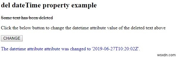 HTML DOMのdel dateTimeプロパティとは?使い方とサンプルコードを徹底解説