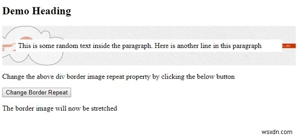 HTML DOMのborderImageRepeatプロパティの使い方と値の解説