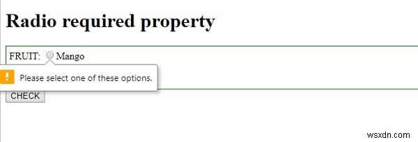 HTML DOM ラジオボタンの required プロパティとは?構文と使い方を解説