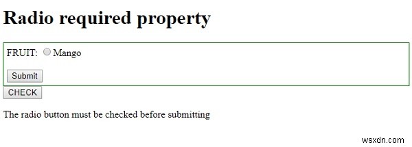 HTML DOM ラジオボタンの required プロパティとは?構文と使い方を解説