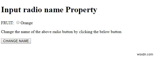 HTML DOM Inputラジオボタンのnameプロパティの使い方を解説
