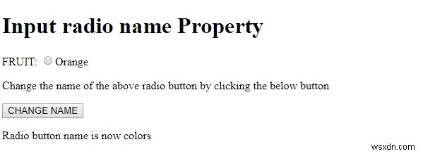 HTML DOM Inputラジオボタンのnameプロパティの使い方を解説