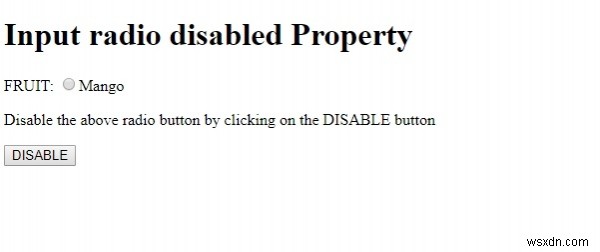 HTML DOMのInput Radio disabledプロパティとは？使い方をわかりやすく解説