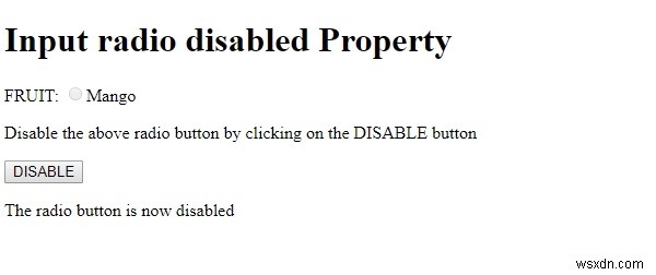 HTML DOMのInput Radio disabledプロパティとは？使い方をわかりやすく解説