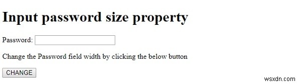 HTML DOM パスワード入力フィールドの size プロパティの使い方を解説