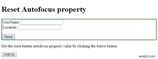HTML DOM Input Reset autofocusプロパティの使い方を徹底解説