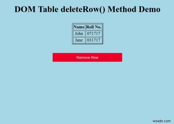 HTML DOM テーブルの deleteRow() メソッドとは？使い方を実例で解説