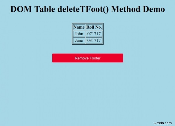 HTML DOM テーブルの deleteTFoot() メソッドとは?構文と使い方を解説