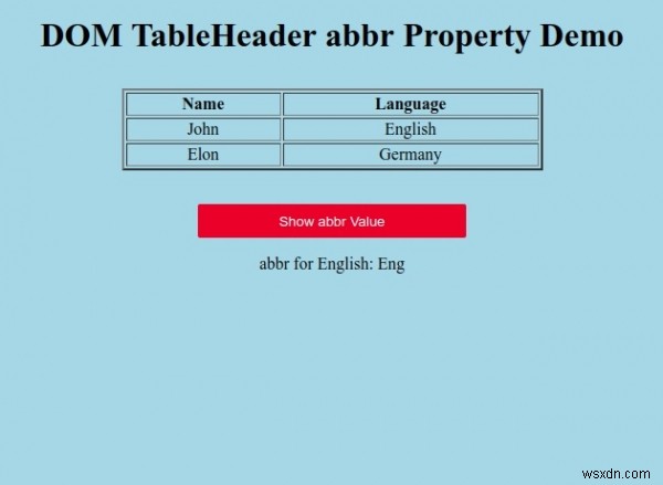 HTML DOM TableHeader abbrプロパティの使い方を解説!取得・設定の方法とサンプルコード
