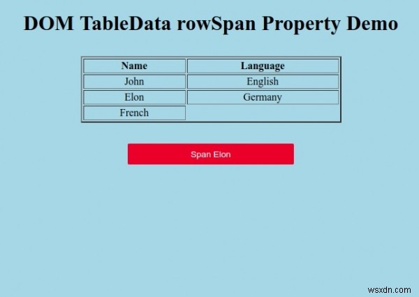 HTML DOM TableData rowSpanプロパティとは？構文と使い方をわかりやすく解説