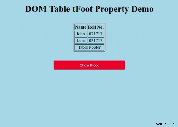 HTML DOMテーブルのtFootプロパティの使い方を解説