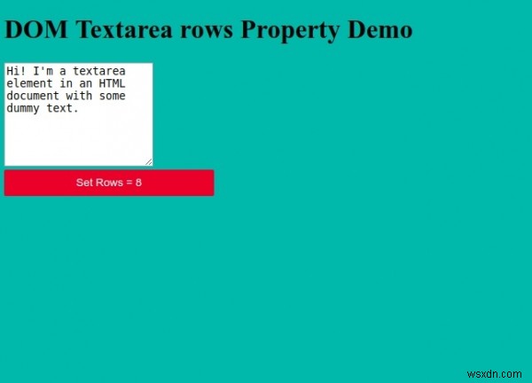 HTML DOM Textareaのrowsプロパティとは?構文と使い方をサンプルコードで解説