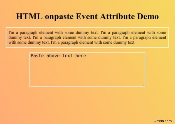 HTMLのonpasteイベント属性とは？構文とサンプルコードで解説