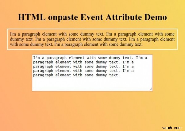 HTMLのonpasteイベント属性とは？構文とサンプルコードで解説