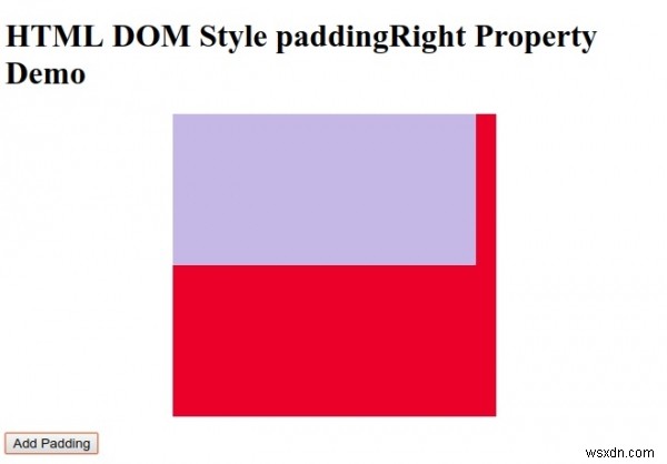 HTML DOM スタイルの paddingRight プロパティの使い方を解説