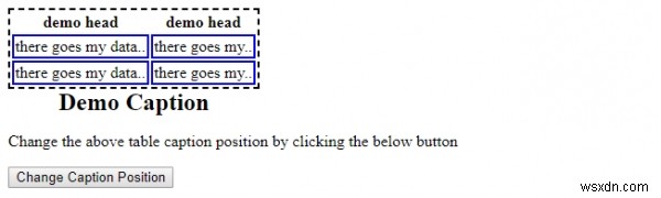 HTML DOM の captionSide プロパティとは?表キャプション位置の設定方法を解説
