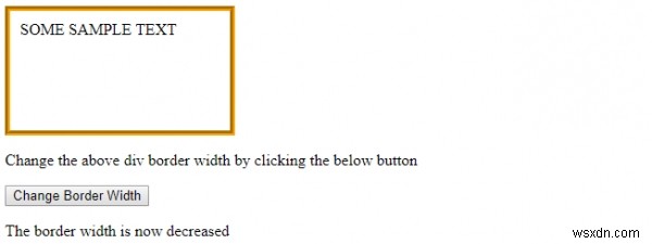 HTML DOM の borderWidth プロパティの使い方を解説