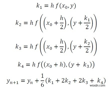 4次ルンゲ・クッタ法で常微分方程式を解く方法|公式・アルゴリズム・C++実装例
