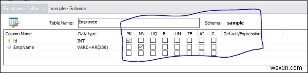 MySQL Workbenchの列フラグ(PK・NN・AIなど)の意味を徹底解説