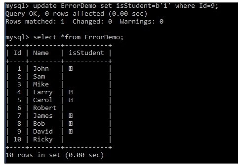 MySQLエラー1406「Data too long for column」の原因と解決法|BIT型カラムにはb 1 ・b 0 を使う