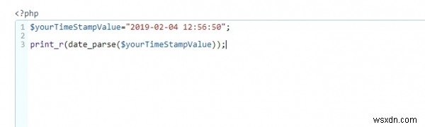 PHPのdate_parse()関数でタイムスタンプから日・月・年を抽出する方法