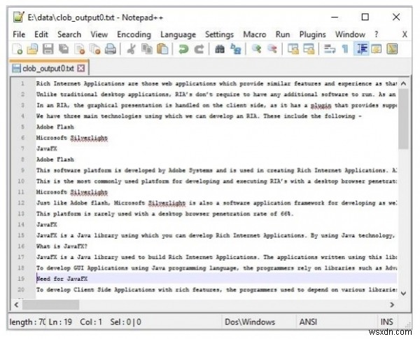 JDBCのgetCharacterStream()メソッドでテーブルからClob値を取得する方法【サンプルコード解説】