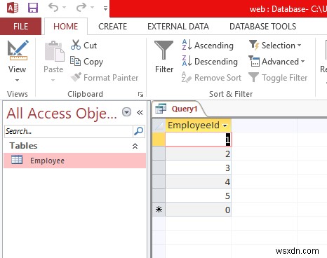 AccessデータベースでMySQLのLIMIT句をシミュレートする方法