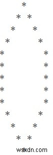 【C言語】六角形パターンを出力するプログラムの作成方法