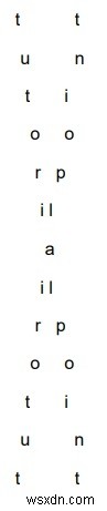 C++プログラムで文字列を「X」字型に表示する方法