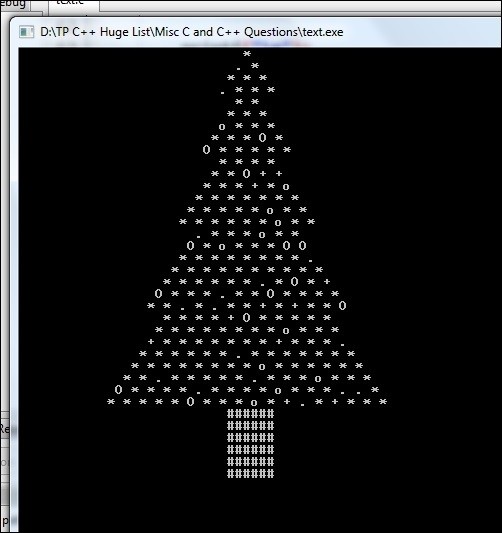 C言語で作る!キラキラ点滅するクリスマスツリー表示プログラム