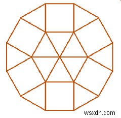 サイズ d の正十二角形を作れる組み合わせの数を求める C++ プログラム