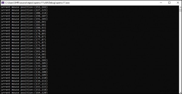 C++とOpenCVでマウスイベントを処理する方法|マウスポインタの追跡とクリック検出