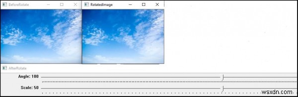 C++とOpenCVで画像のサイズ変更・境界線の追加・回転をトラックバーで行う方法