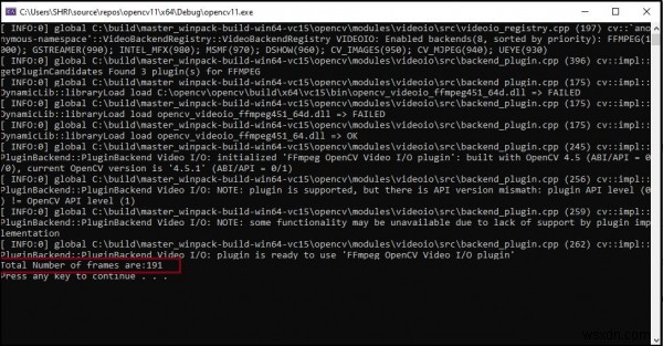 C++とOpenCVで動画の総フレーム数をカウント・取得する方法