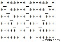 C++で無表情な顔(*_*)のパターンを出力するプログラム