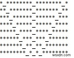C++で無表情な顔(*_*)のパターンを出力するプログラム
