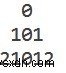 0を中心とした鏡像の三角形パターンを出力するC++プログラム