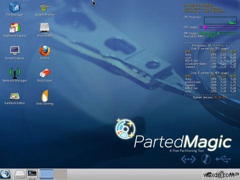 Parted Magic:1枚のLive CDに詰め込まれた完全なハードディスクツールボックス