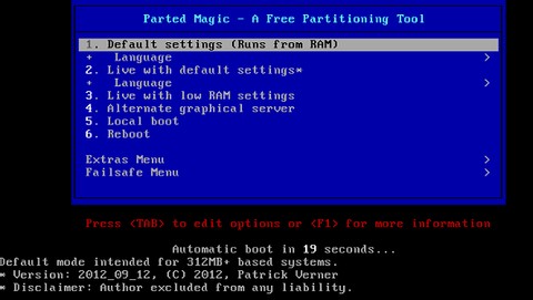 Parted Magic:1枚のLive CDに詰め込まれた完全なハードディスクツールボックス