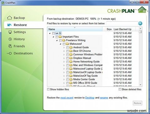 CrashPlan Personalを使ってインターネット経由でPCを相互バックアップする方法
